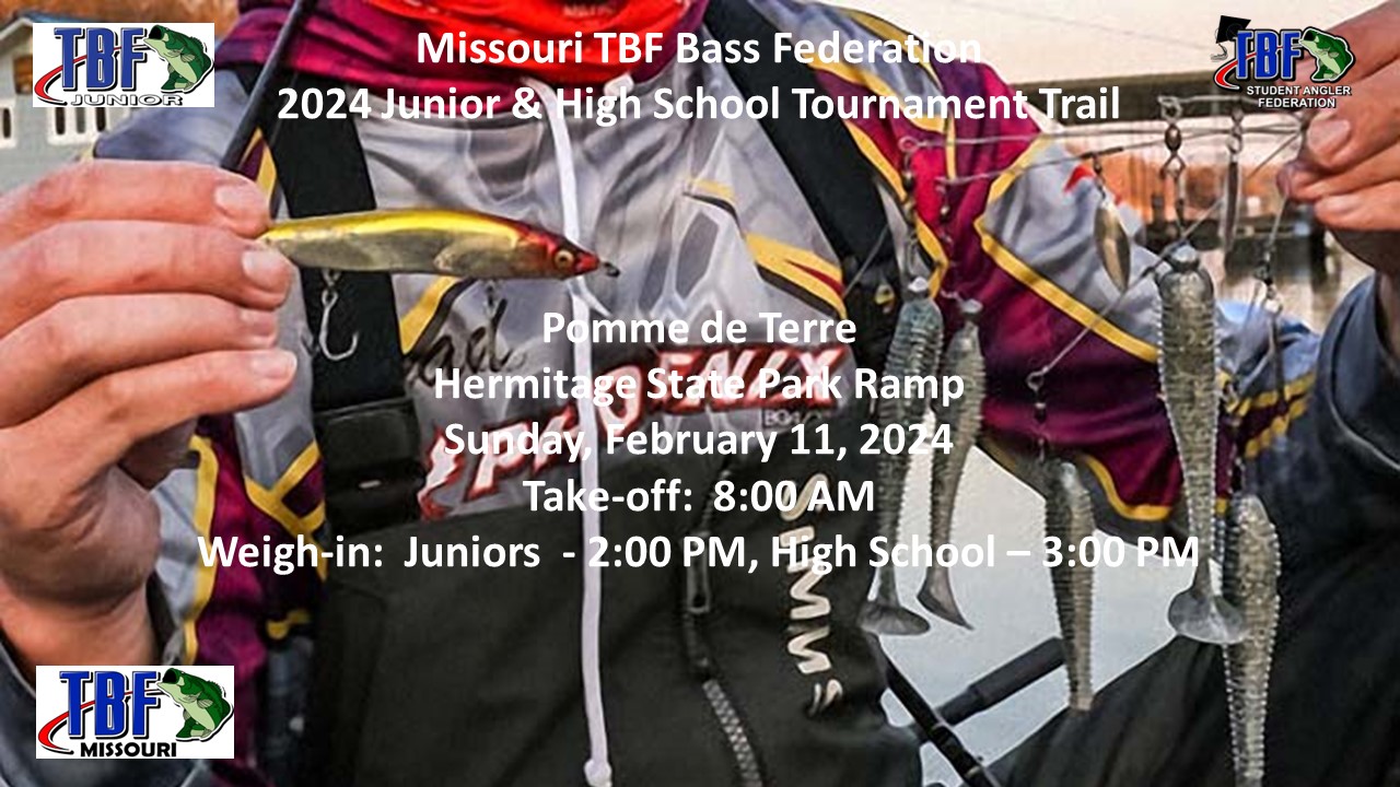 Missouri – The Bass Federation kicks off 2024 Youth Season at Pomme de  Terre – Missouri TBF
